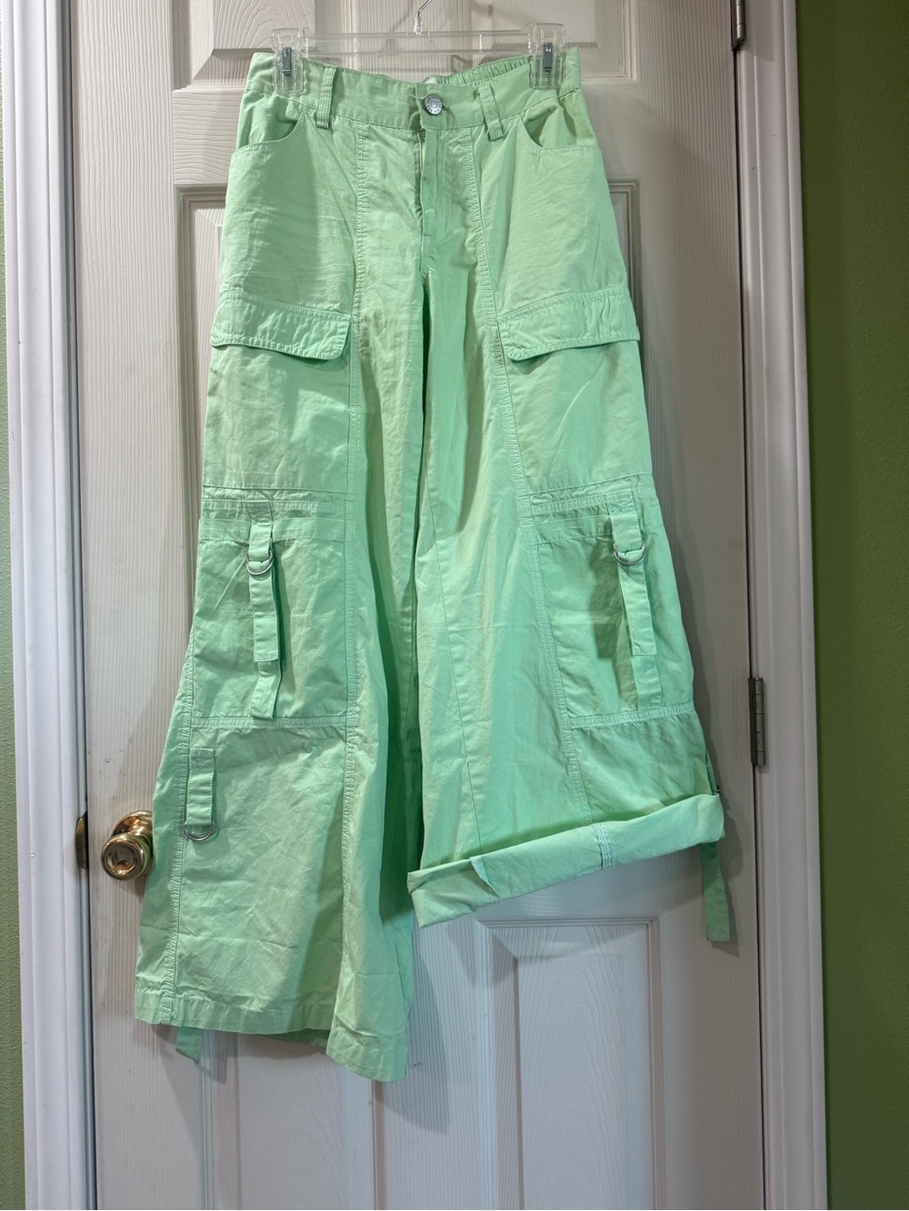 UO BDG Y2K Light Green Cargo Wide-Leg Pants - Picture 5 of 5